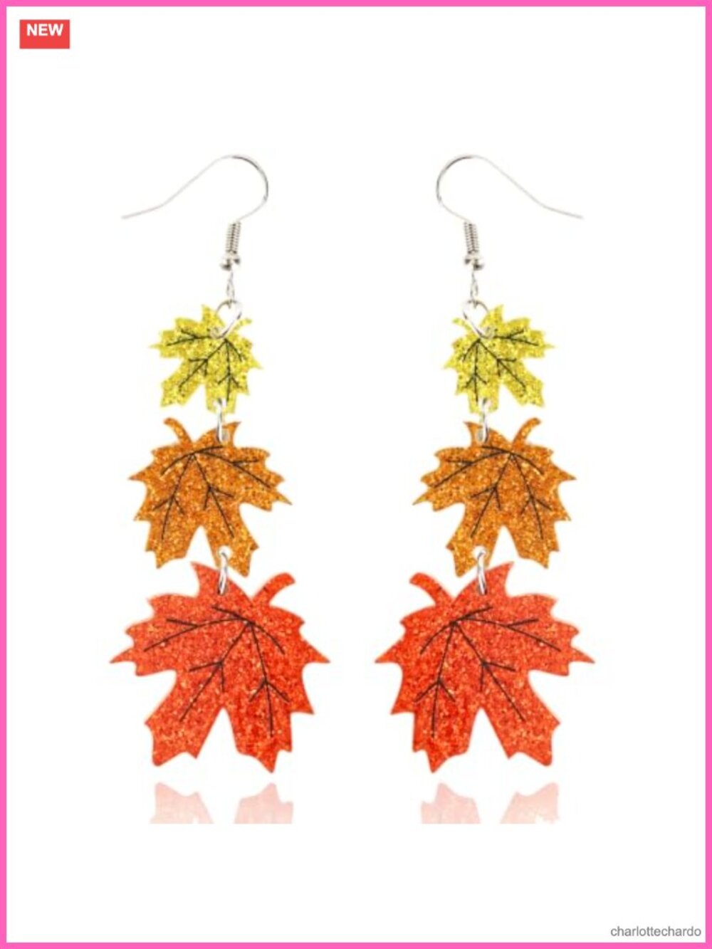 Thanksgiving Drop Dangle Earrings Women Acrylic Stainless Steel Fall